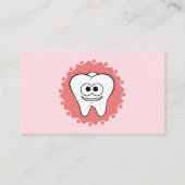 歯科医ピンクの名刺 名刺 (裏面)