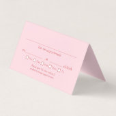 歯科医ピンクアポイントメント名刺 名刺 (裏面)