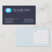 歯科医ファミリー歯科笑顔の歯 名刺 (正面/裏面)