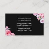 歯科医フローラモダン歯のロゴデンタルケア 名刺 (裏面)