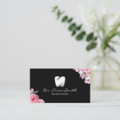 歯科医フローラモダン歯のロゴデンタルケア 名刺 (スタンド正面)