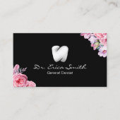 歯科医フローラモダン歯のロゴデンタルケア 名刺 (正面)