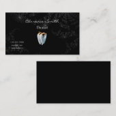 歯科医ブラックスタリーナイト金ゴールド歯 名刺 (正面/裏面)