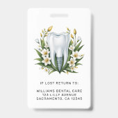 歯科医プロフェッショナルエレガント写真 バッジ (裏面)