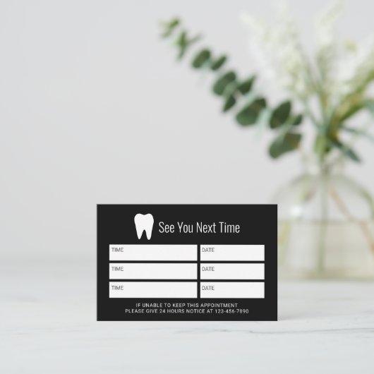 歯科医プロフェッショナル歯科アポイントメント 予約カード (スタンド正面)