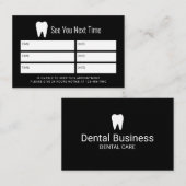 歯科医プロフェッショナル歯科アポイントメント 予約カード (正面/裏面)