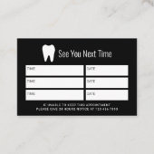 歯科医プロフェッショナル歯科アポイントメント 予約カード (正面)