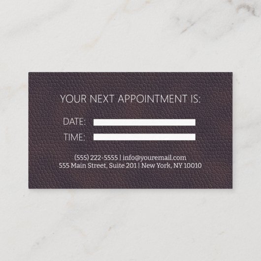 歯科医プロフェッショナル歯科アポイントメント 名刺 (裏面)