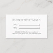 歯科医プロフェッショナル歯科アポイントメント 名刺 (裏面)