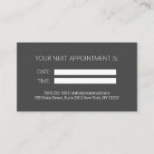 歯科医プロフェッショナル歯科アポイントメント 名刺 (裏面)
