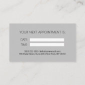 歯科医プロフェッショナル歯科アポイントメント 名刺 (裏面)