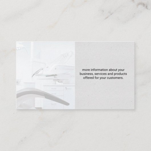 歯科医プロフェッショナル |歯科ツール 名刺 (裏面)