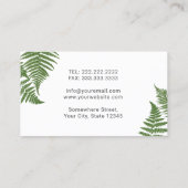 歯科医ボタニカルシダ金ゴールド歯デンタルケア 名刺 (裏面)