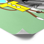 歯科医ポスター – 靴下モンキーデザイン，かわいい ポスター (角)