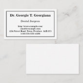 歯科医ミニマル医ビジネスカード 名刺 (正面/裏面)