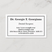 歯科医ミニマル医ビジネスカード 名刺 (正面)