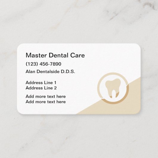 歯科医モダンアポイントメント名刺テンプレート 名刺 (正面)