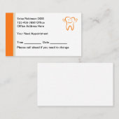 歯科医モダンアポイントメント名刺 予約カード (正面/裏面)