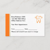 歯科医モダンアポイントメント名刺 予約カード (正面)