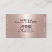 歯科医モダンシルバー枠バラ金ゴールドデンタルケア 名刺 (裏面)