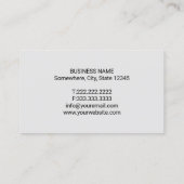 歯科医モダンスパークル歯ロゴブルーデンタルケア 名刺 (裏面)