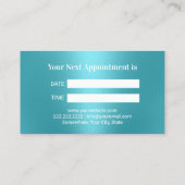 歯科医モダンターコイズ歯金属歯科 予約カード (裏面)