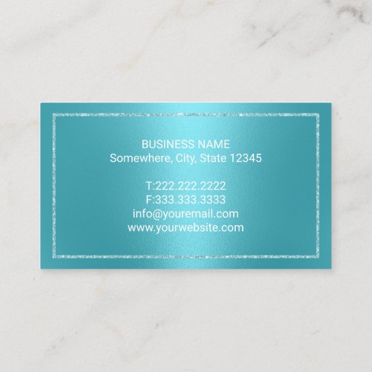 歯科医モダンターコイズ金属歯科医院 名刺 (裏面)