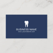 歯科医モダンネイビーブルーデンタルケアプロフェッショナル 名刺 (正面)