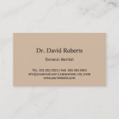 歯科医モダンネイビーブルー&金ゴールド歯科医院 名刺 (裏面)