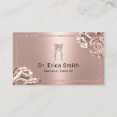 歯科医モダンバラ金ゴールドフローラデンタルケア 名刺 (正面)