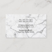 歯科医モダンバラ金ゴールド大理石デンタルケア 名刺 (裏面)