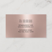 歯科医モダンバラ金ゴールド歯デンタルケア 名刺 (裏面)