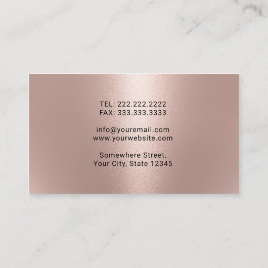 歯科医モダンバラ金ゴールド歯デンタルケア 名刺 (裏面)