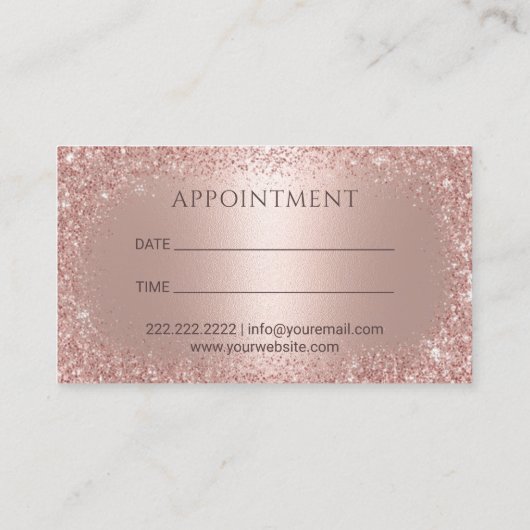 歯科医モダンバラ金ゴールド歯科アポイントメント 名刺 (裏面)