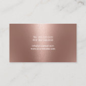 歯科医モダンバラ金ゴールド金属デンタルケア 名刺 (裏面)