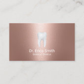 歯科医モダンバラ金ゴールド金属デンタルケア 名刺 (正面)