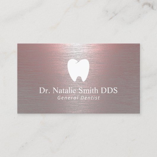 歯科医モダンブラシバラ金ゴールド歯科医院 名刺 (正面)