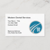 歯科医モダン室アポイントメントカード新デザイン 名刺 (正面)