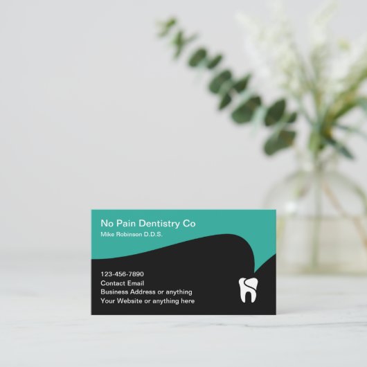 歯科医モダン室Tooth名刺 名刺 (スタンド正面)