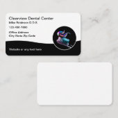 歯科医モダン用歯ブラシ名刺 名刺 (正面/裏面)