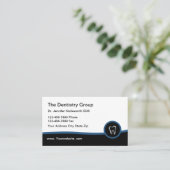 歯科医モダン者アポイントメント名刺テンプレート 予約カード (スタンド正面)