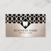 歯科医モダン金ゴールド幾何学的パターンデンタルケア 名刺 (正面)