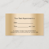 歯科医モダン金ゴールド歯のロゴデンタルケア 予約カード (裏面)