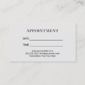 歯科医モダン金ゴールド歯歯科医院 予約カード (裏面)