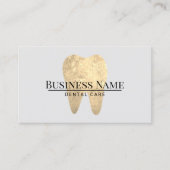 歯科医モダン金ゴールド歯歯科医院 予約カード (正面)