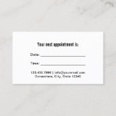 歯科医モダン金ゴールド歯科アポイントメント 予約カード (裏面)