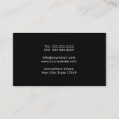 歯科医モダン金ゴールド3D歯デンタルケア 名刺 (裏面)