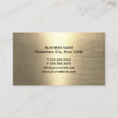 歯科医モダン金ゴールド3D歯黒歯科医院 名刺 (裏面)