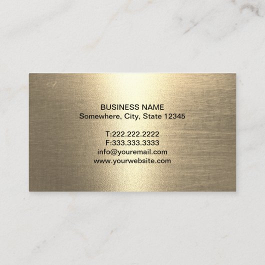 歯科医モダン金ゴールド3D歯黒歯科医院 名刺 (裏面)