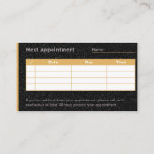 歯科医モダン金ゴールド&ブラック歯科医院 予約カード (裏面)